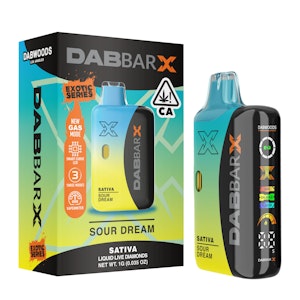 Dabwoods - VAPE- DABBAR X LIQUID LIVE DIAMONDS Sour Dream 1G