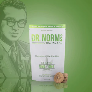 DR NORMS - [Dr. Norm's] Cookies 10 Pack - 100mg - Chocolate Chip 1:1 (THC:CBD) (H)