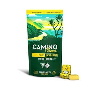 CAMINO - CAMINO CHEWS | 'Bliss' Pineapple Paradise | 10Pk 10mg THC: 10 CBC