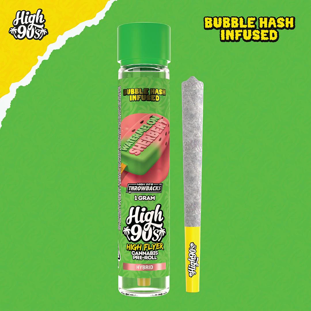 HIGH 90s - High 90's Hash Infused Preroll 1g Watermelon Sherbert Main Image