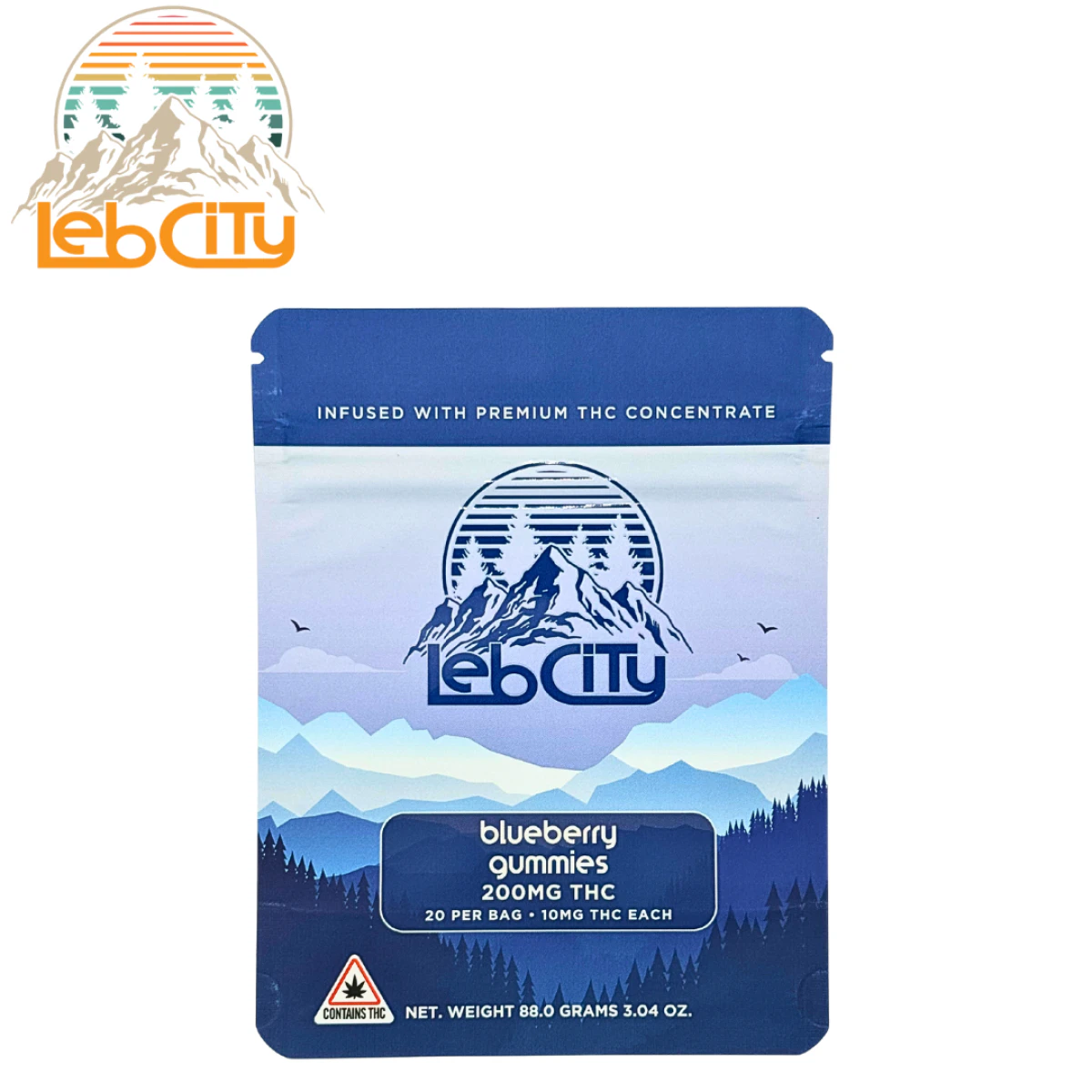 Leb City - Leb City | Blueberry | 10mg Gummy | 20-Pack | 200mg Total | Distillate Main Image