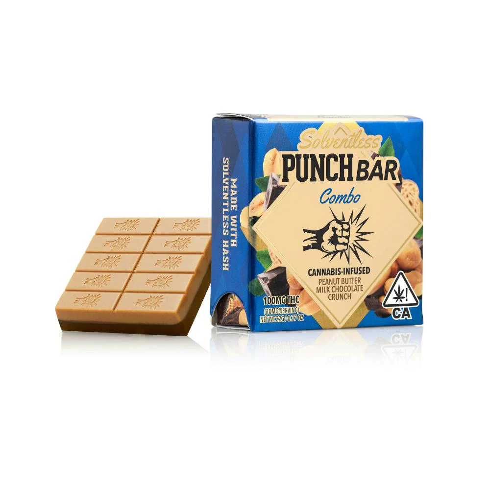 Punch - [Punch] Solventless Chocolate Bar - 100mg - Peanut Butter Milk Chocolate Crunch (H) Main Image