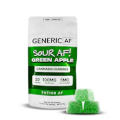 Sour Green Apple Gummies - 20pk 100mg