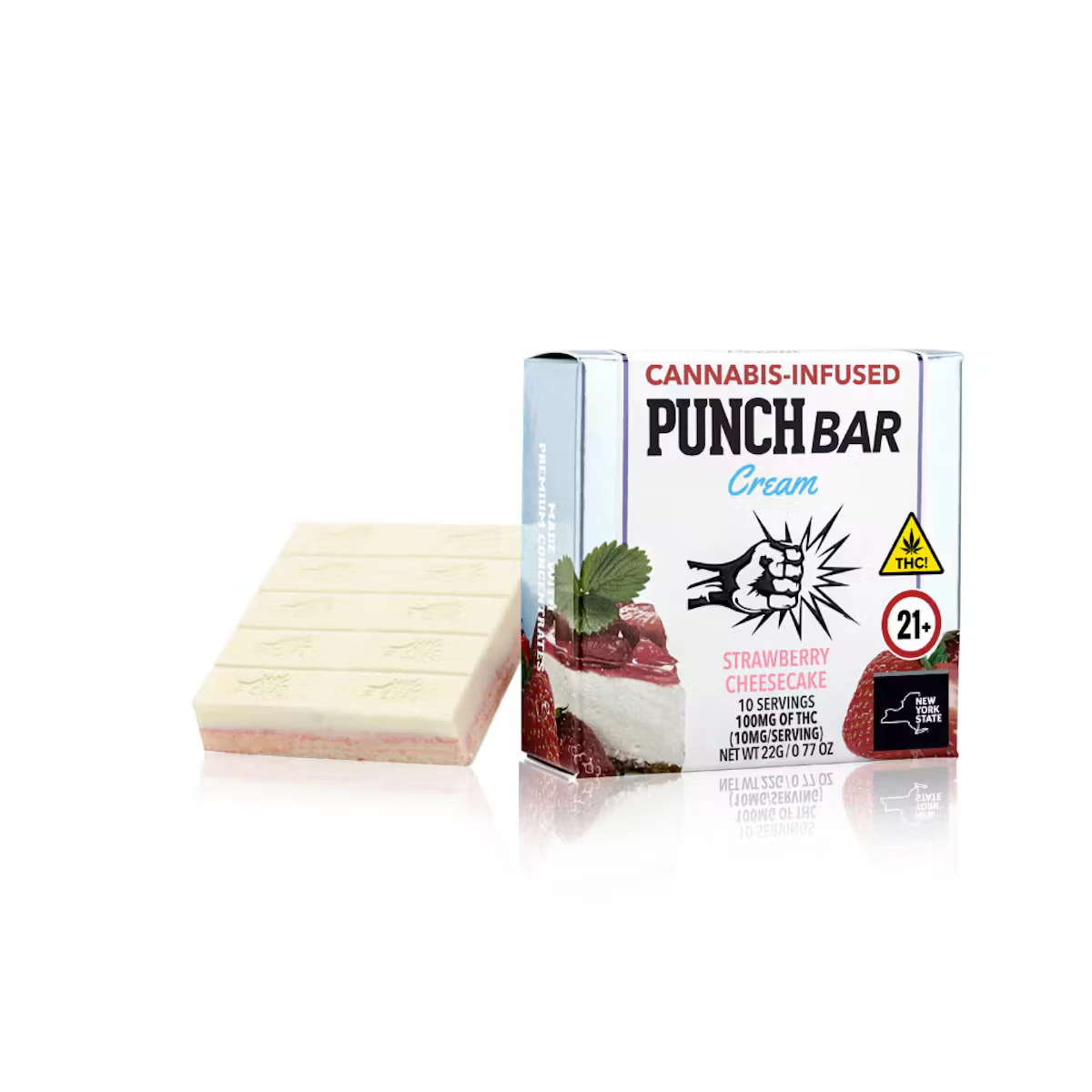 Punch Bar - Strawberry Cheesecake - 100mg Chocolate Bar Main Image