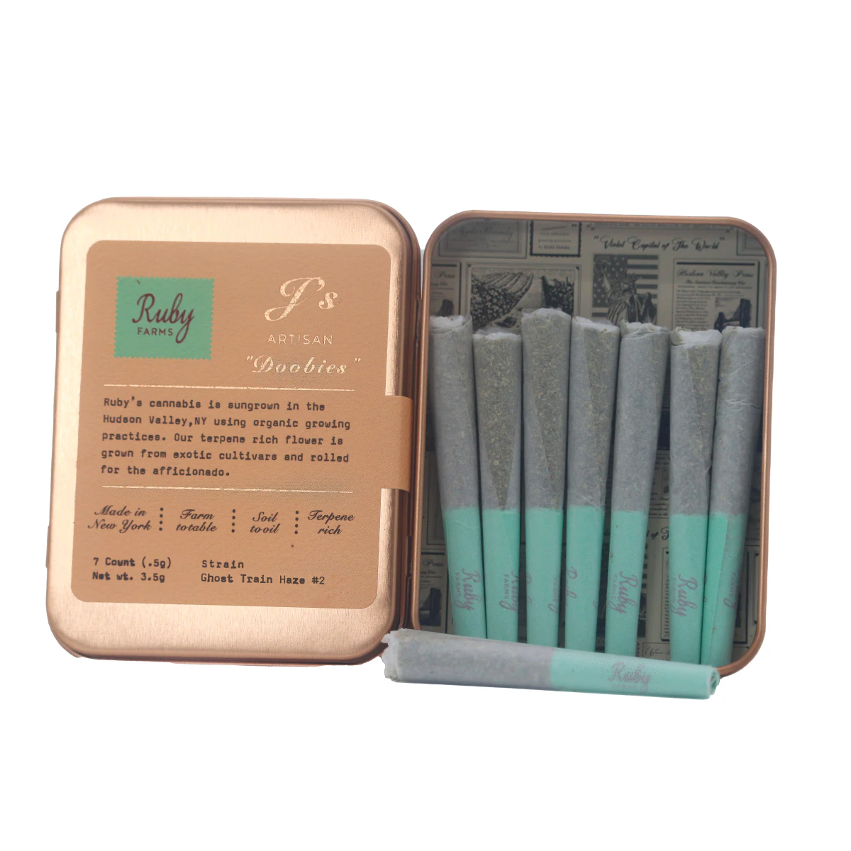 Ruby Farms - Ghost Train Haze #2 - Doobies - 0.5g Prerolls 7pk Main Image