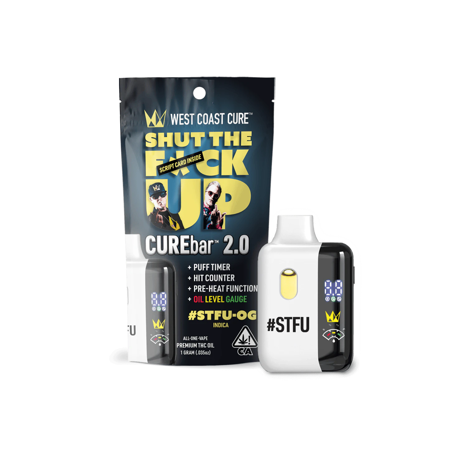 West Coast Cure - West Coast Cure - Disposable - STFU OG - Cure Bar 2.0 - 1G Main Image