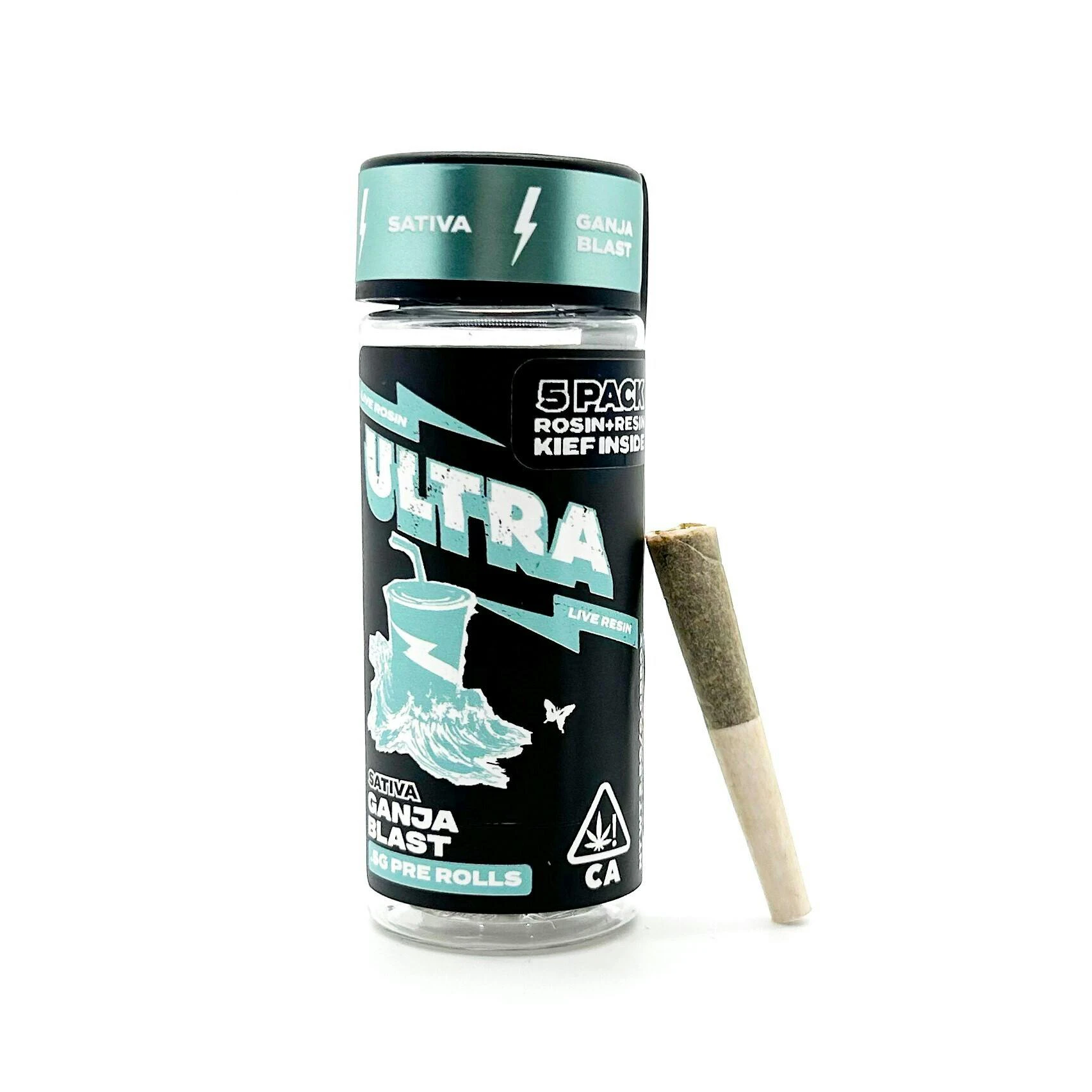 CLSICS - Ultra Live Rosin and Live Resin Preroll 5pk .5g Sativa Ganja Blast Main Image