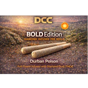 Durban Poison | 2 x 0.5g Diamond Infused Prerolls Bold Edition | TAX INCLD