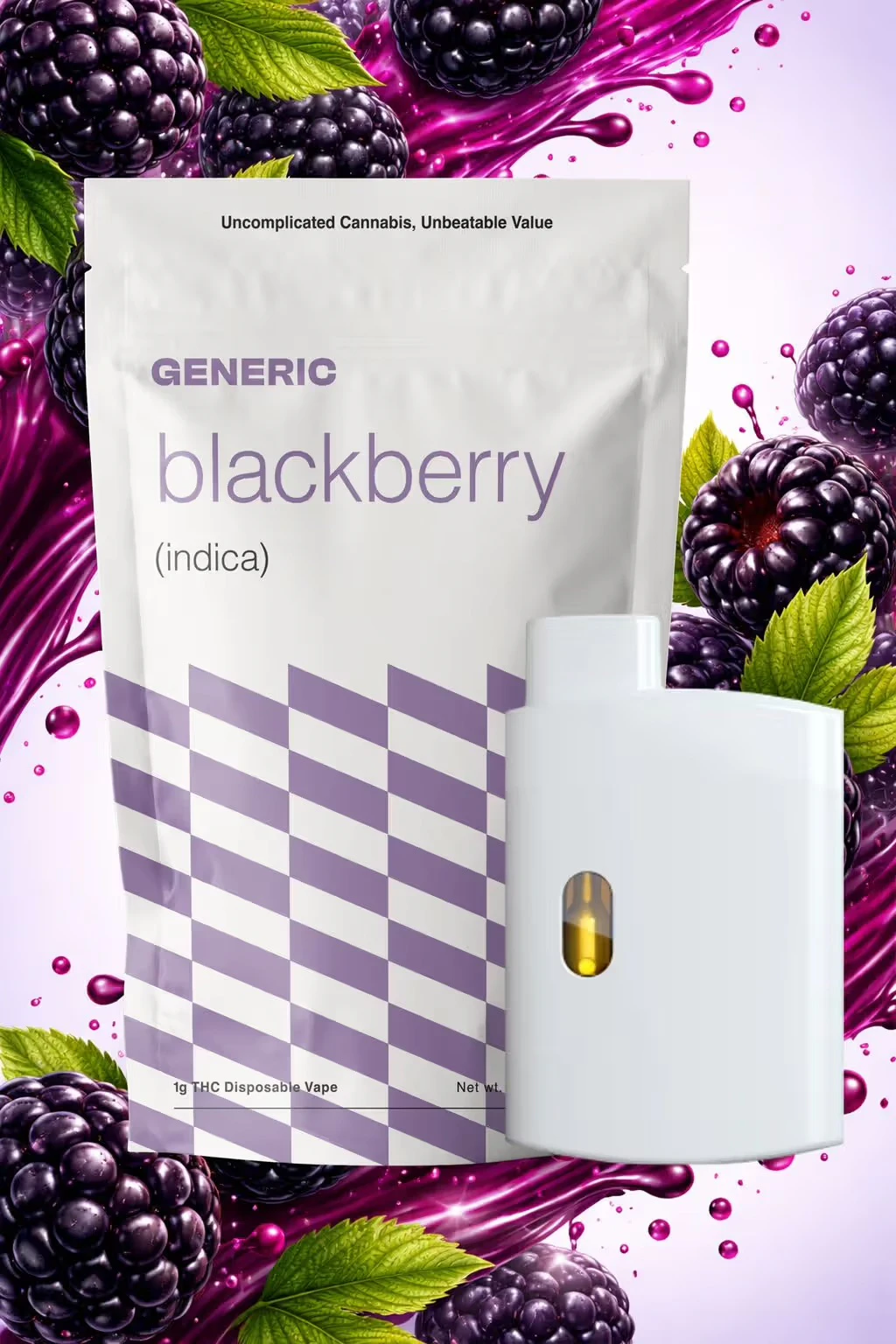 Generic From Contract Canna - Generic | Disposable | Blackberry | 1g Main Image