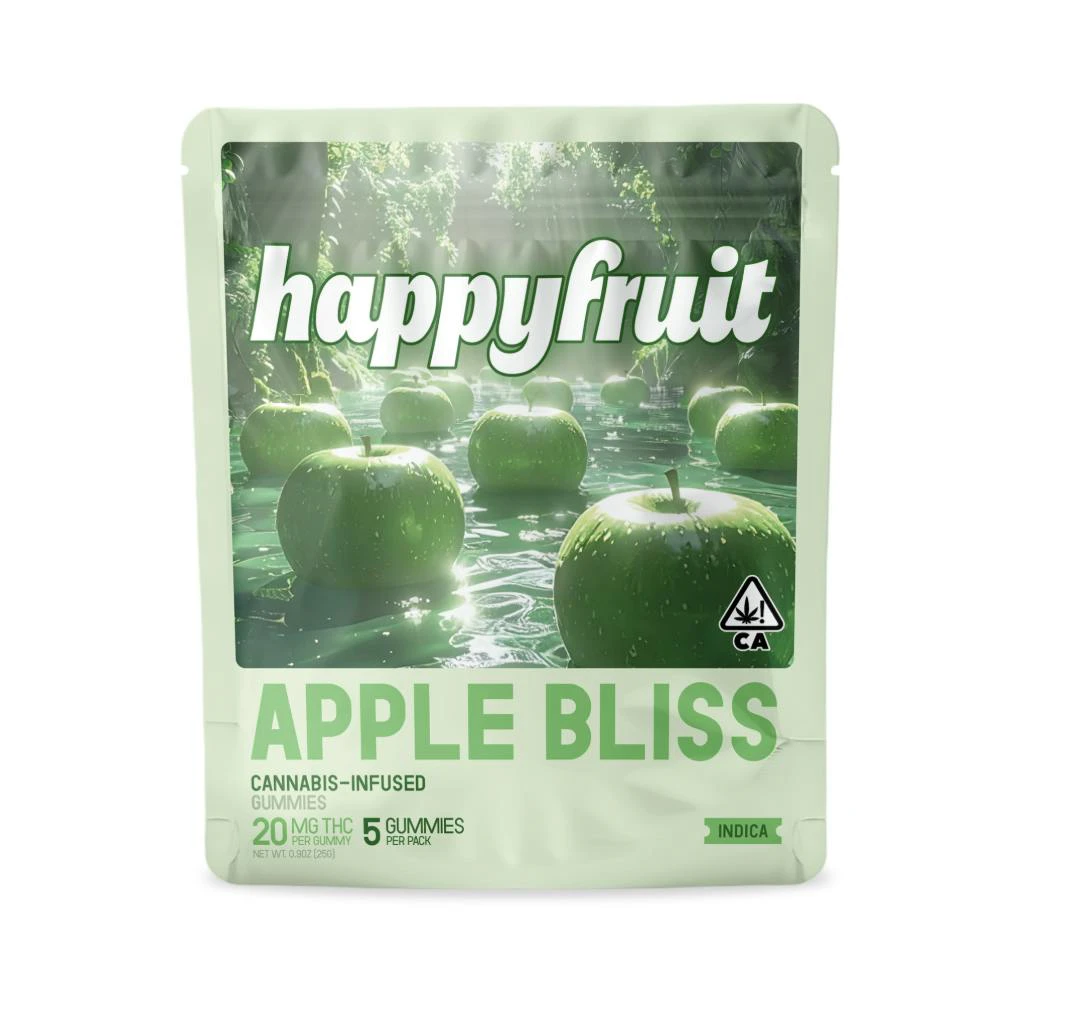 Happy Fruit - Happy Fruit - Apple Bliss Distillate Gummies 5pk 100mg Main Image