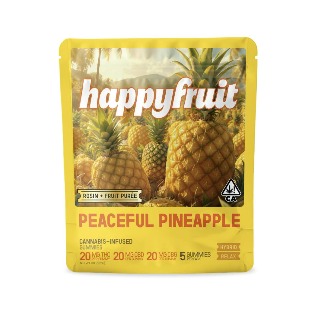 Happy Fruit - Happy Fruit - Peaceful Pineapple Rosin Gummies 5pk 100mg Main Image