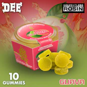[Dee Thai] Rosin Gummies - 100mg - Guava Refresh 1:1 CBG
