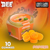 [Dee Thai] Rosin Gummies - 100mg - Papaya Restore 1:1 CBD