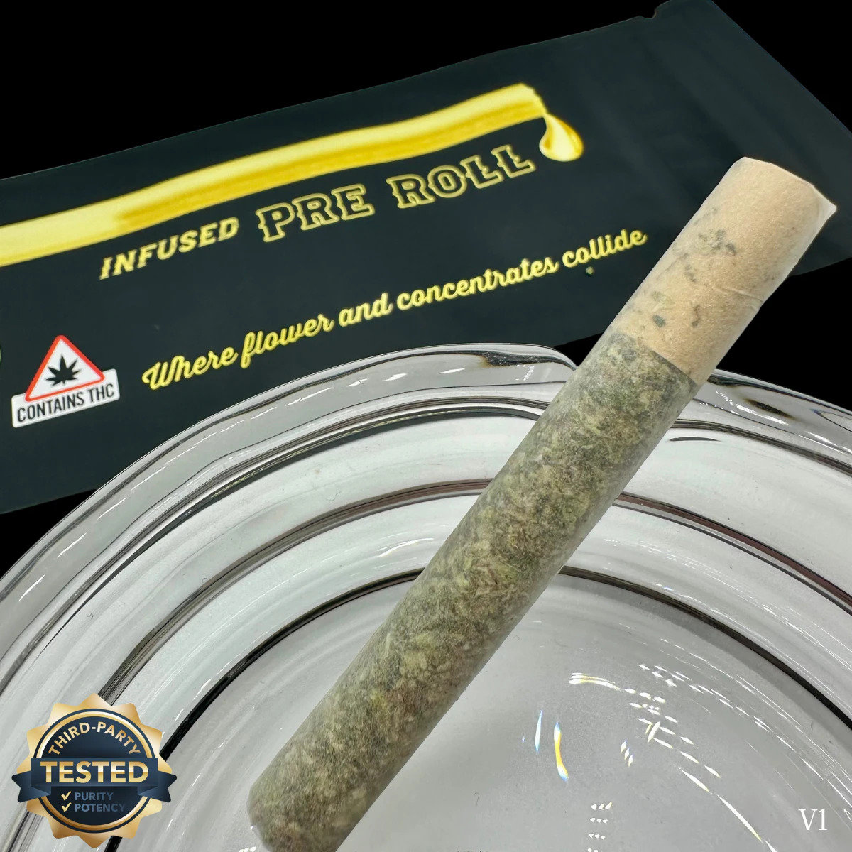 Rugged Roots - 1.2g Infused Preroll | GMO | Diamonds Main Image