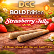 Strawberry Jelly | 2 x 0.5g Diamond Infused Prerolls Bold Edition | TAX INCD