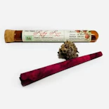 Grand Daddy Purple- Indica- 42.4% THC | 1.5 Hash Infused Rose Petal (Pre-Roll) | Ruby Farms  -T8 BACK