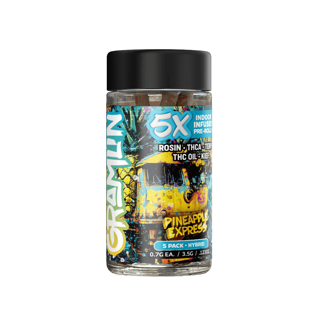 Gramlin - Pineapple Express Infused Prerolls 5pk (3.5g) Main Image