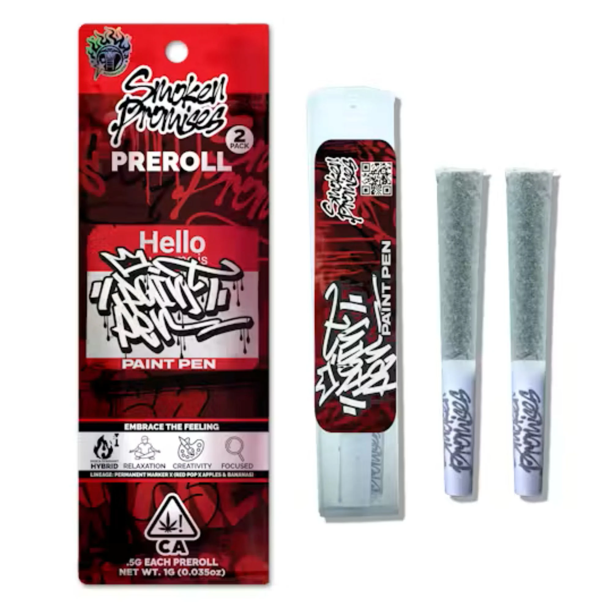 Smoken Promises - Smoken Promises 2pk Prerolls 1g Paint Pen Main Image