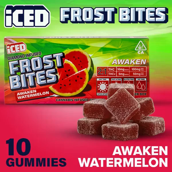 ICED - [Iced] Awaken Gummies - 100mg - Watermelon 2:1 THCv Main Image