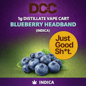 Blueberry Headband | 1g Distillate Vape Cart | TAX INCLD
