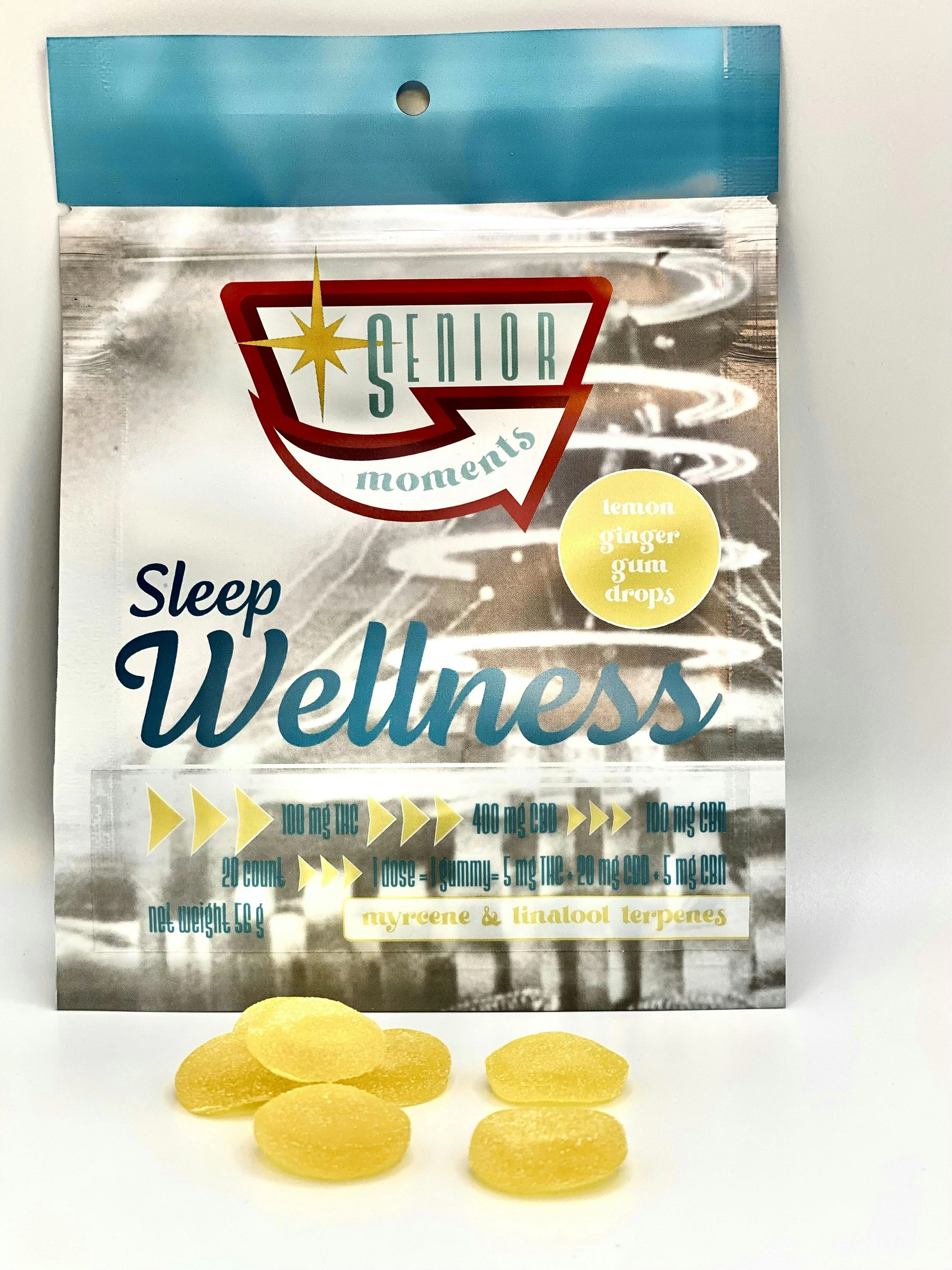 Senior Moments - Sleep Wellness Gummies | CBD+CBN Enhanced | 20pack Main Image