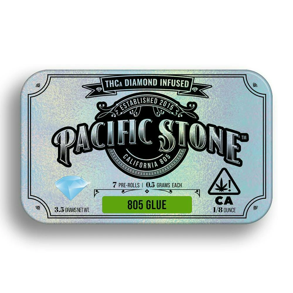 Pacific Stone - [Pacific Stone] Diamond Infused Pre-roll 7 Pack - 3.5g - 805 Glue (H) Main Image