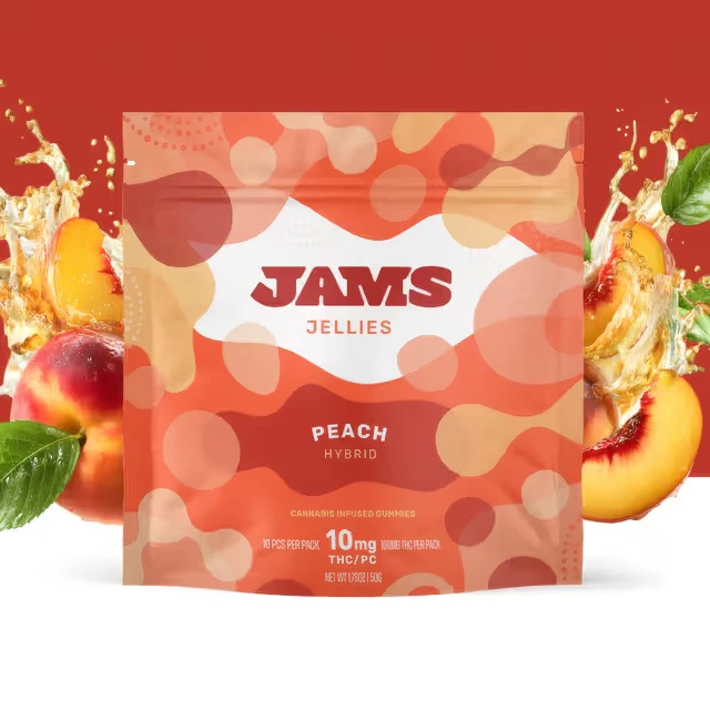 JAMS - Jams | 10pk Jellies | Peach | 100mg Main Image