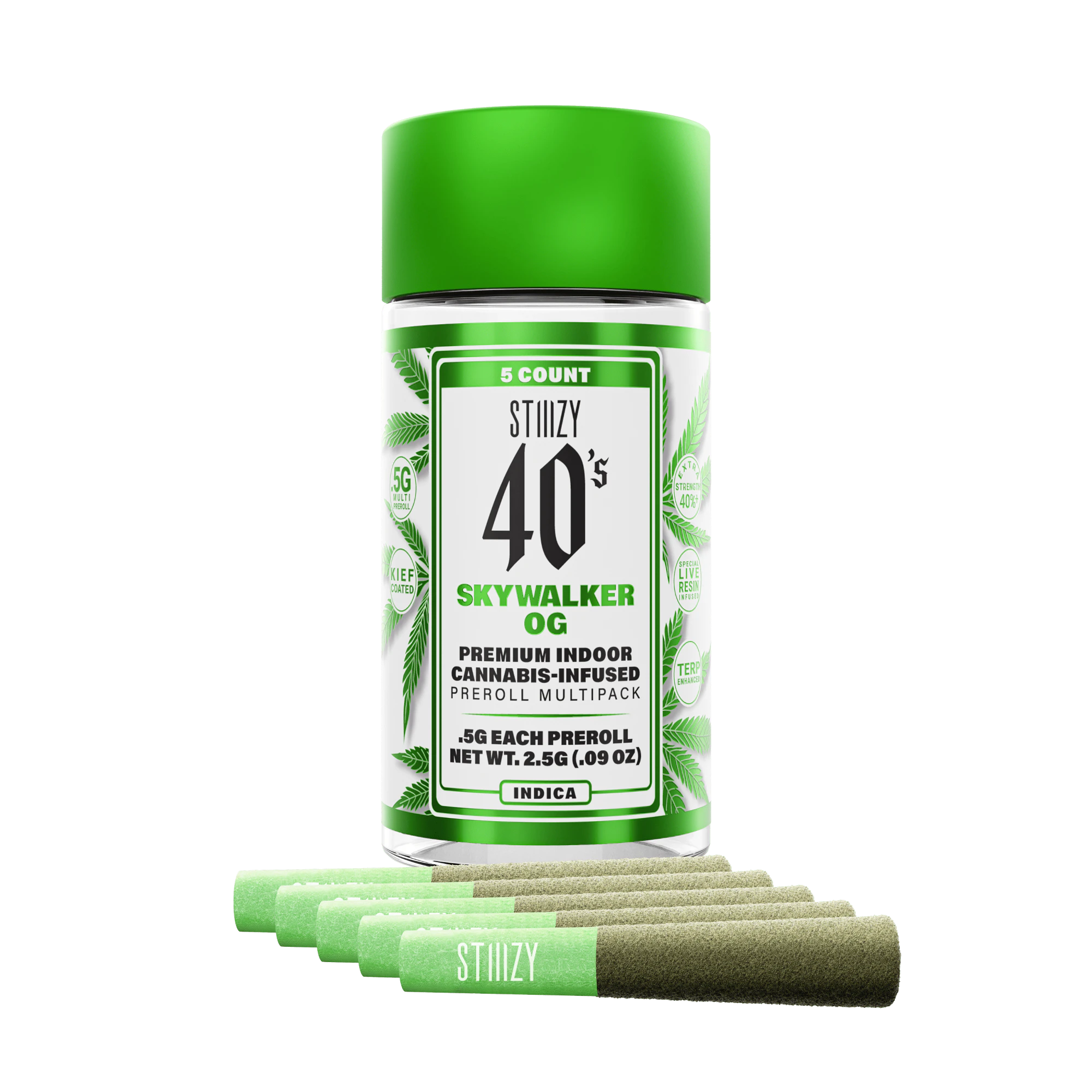 STIIIZY - Skywalker OG - 40's Infused Preroll 5 Pk (2.5g) Main Image