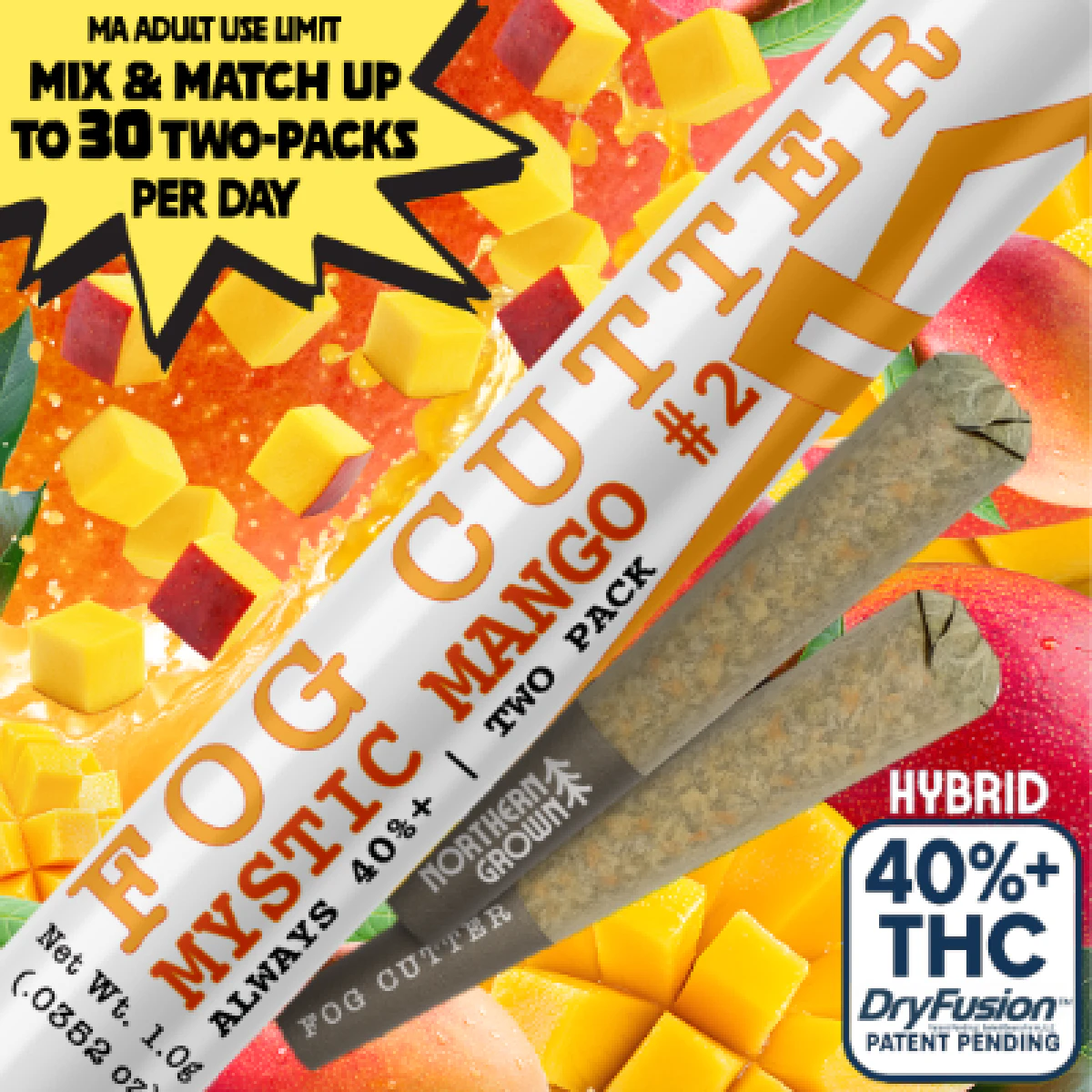 Fog Cutter - Mystic Mango #2 Infused PreRoll 2 Pack - 1g - BBN Main Image