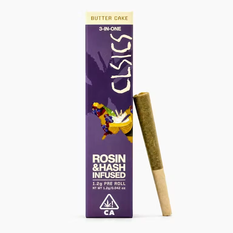 CLSICS - CLSICS Trifecta | Butter Cake | Rosin & Hash Infused Pre-Roll | [1.2g] | Hybrid Main Image