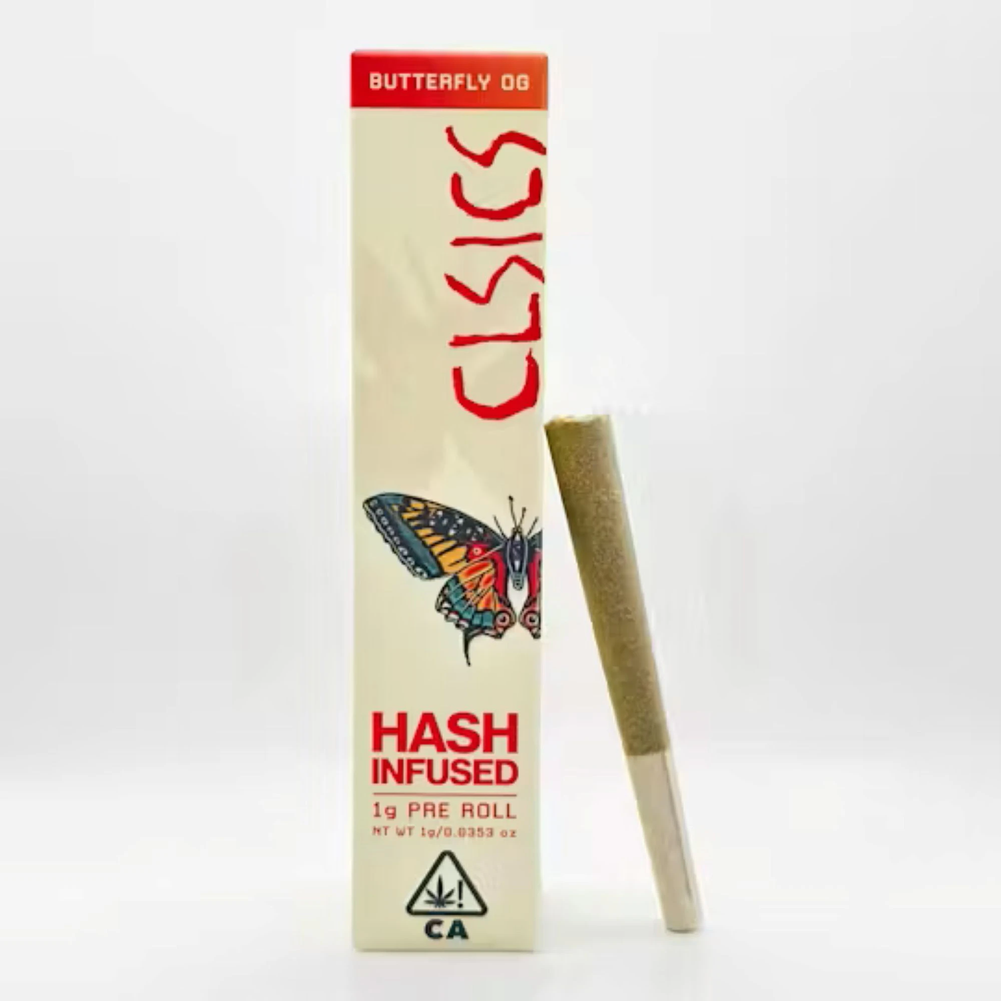 CLSICS - CLSICS Hash Infused Preroll 1g Butterfly OG Main Image