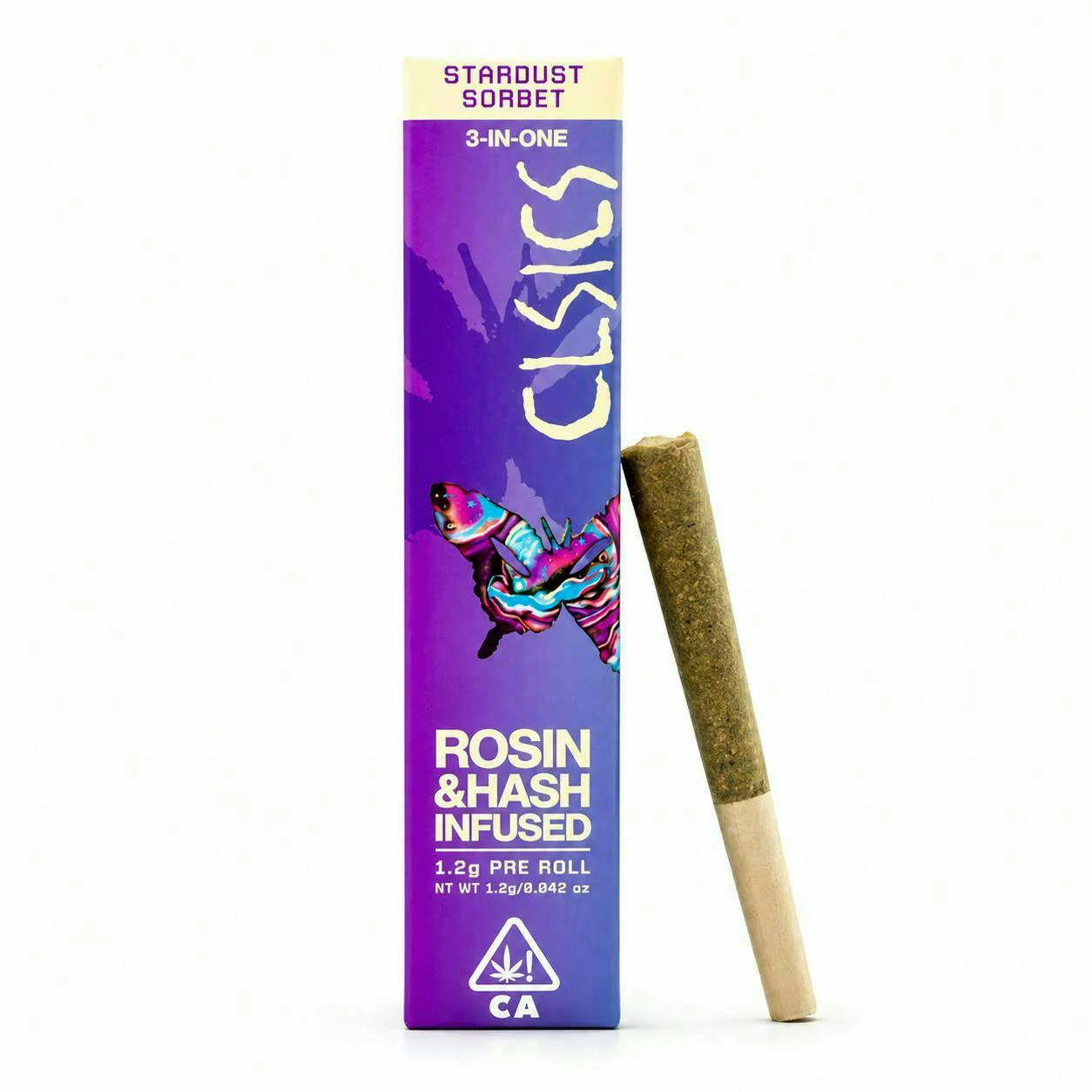 CLSICS - CLSICS Trifecta | Stardust Sorbet | Rosin & Hash Infused Pre-Roll | [1.2g] | Hybrid Main Image