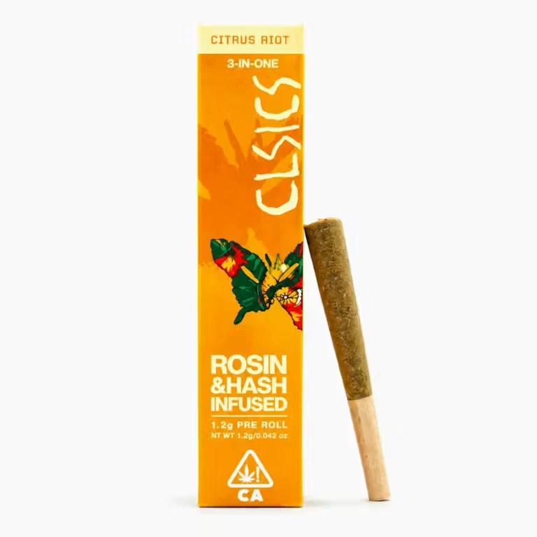 CLSICS - CLSICS Trifecta | Citrus Riot | Rosin & Hash Infused Pre-Roll | [1.2g] | Sativa Main Image