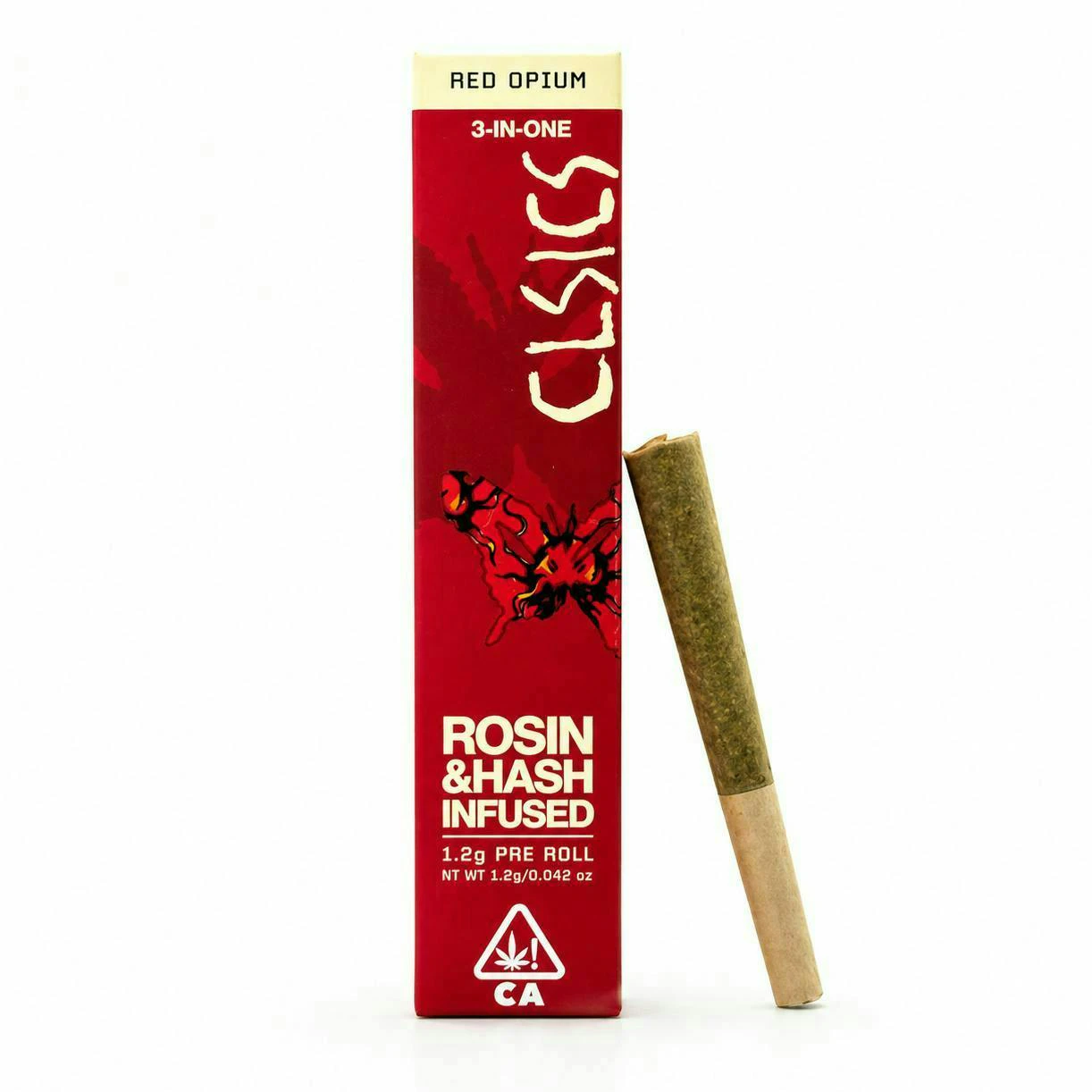 CLSICS - CLSICS Trifecta | Red Opium | Rosin & Hash Infused Pre-Roll | [1.2g] | Indica Main Image
