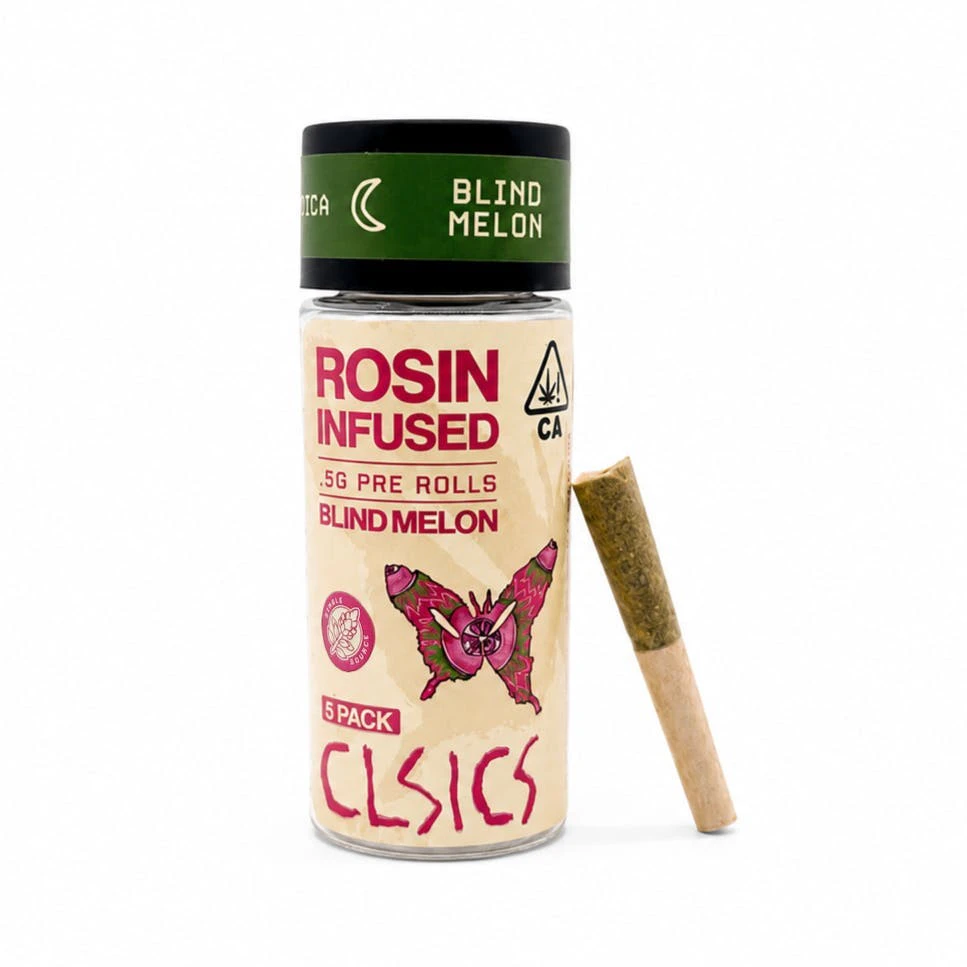 CLSICS - CLSICS | Blind Melon | Rosin Infused Pre-Roll Pack | [2.5g] 5pk | Indica Main Image