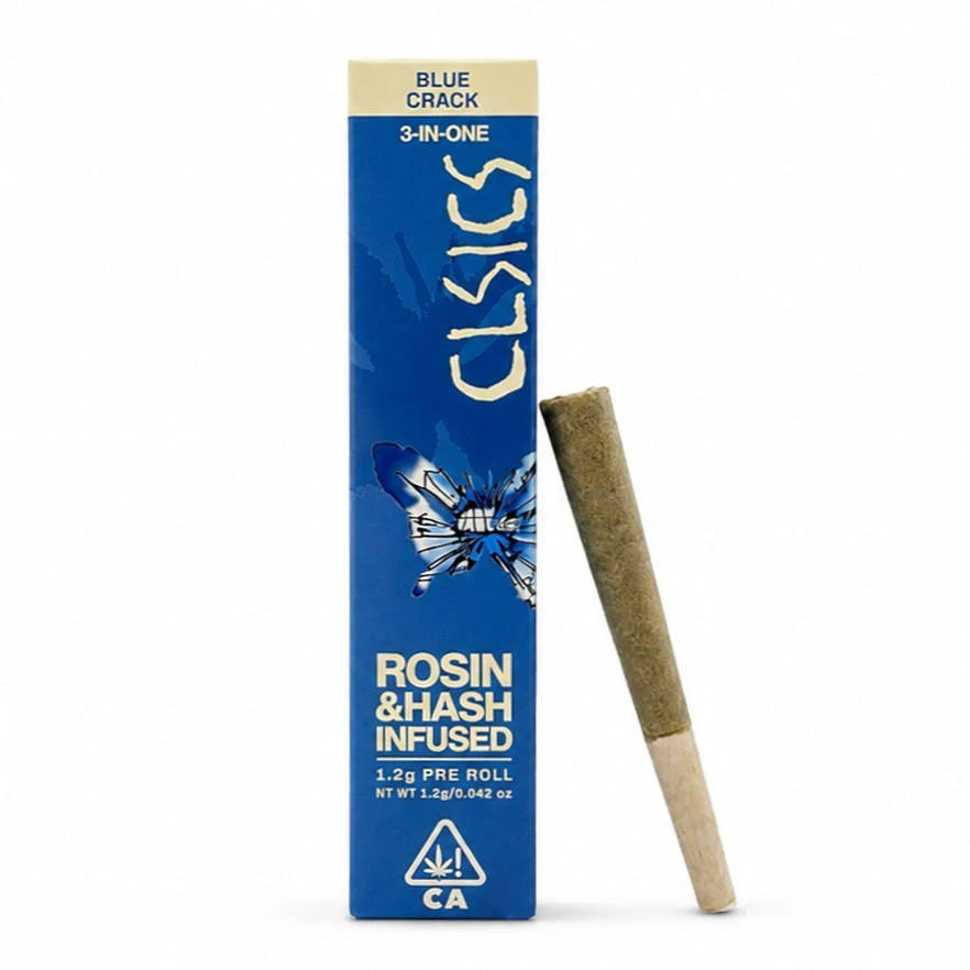 CLSICS - CLSICS Trifecta | Blue Crack | Rosin & Hash Infused Pre-Roll | [1.2g] | Sativa Main Image