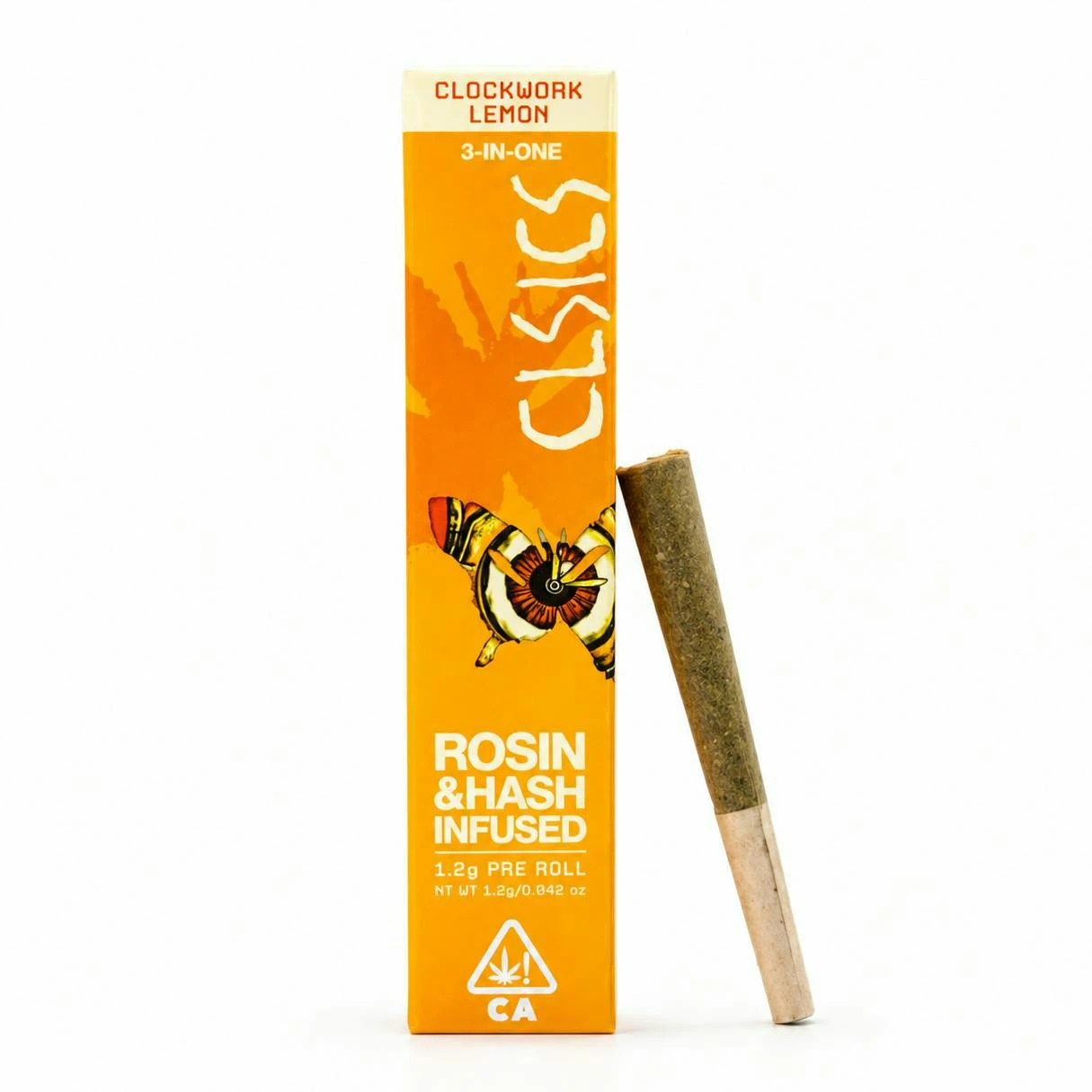 CLSICS - CLSICS Trifecta | Clockwork Lemon | Rosin & Hash Infused Pre-Roll | [1.2g] | Sativa Main Image