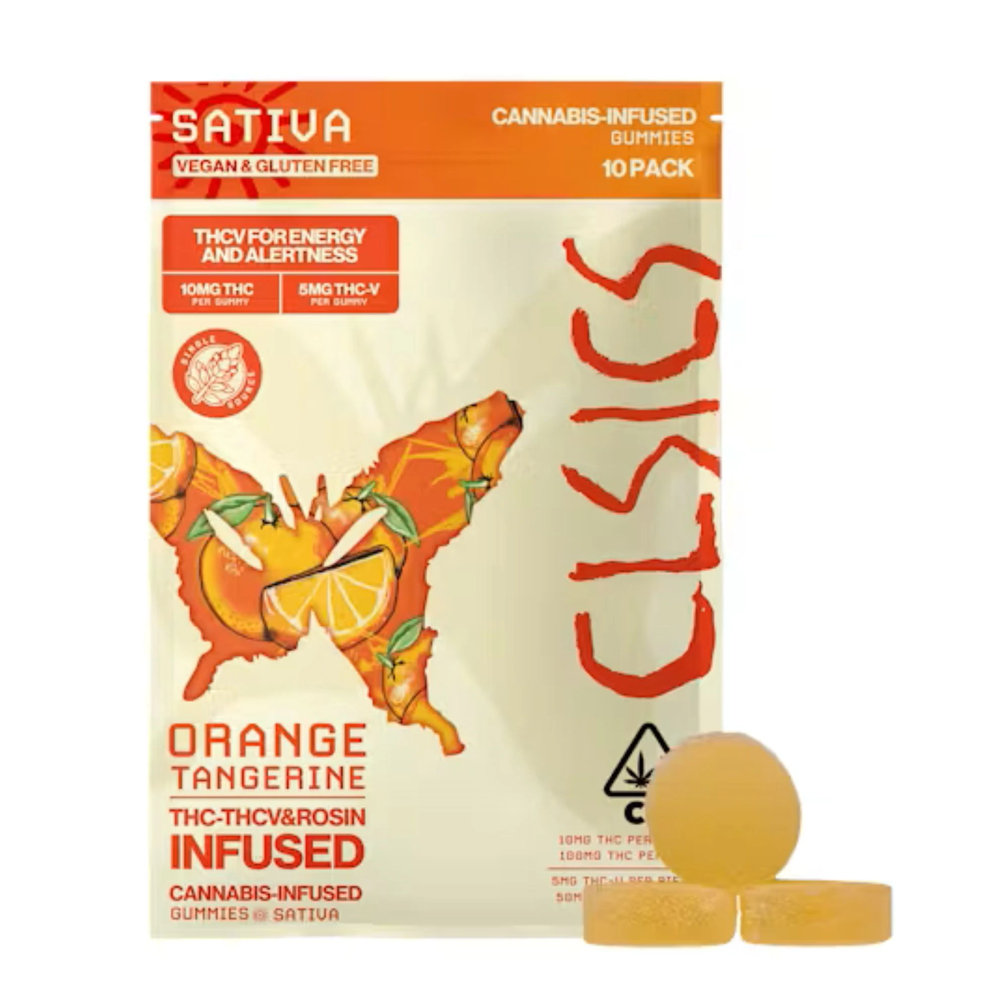 CLSICS - CLSICS Rosin 10pk Gummies Orange Tangerine Main Image
