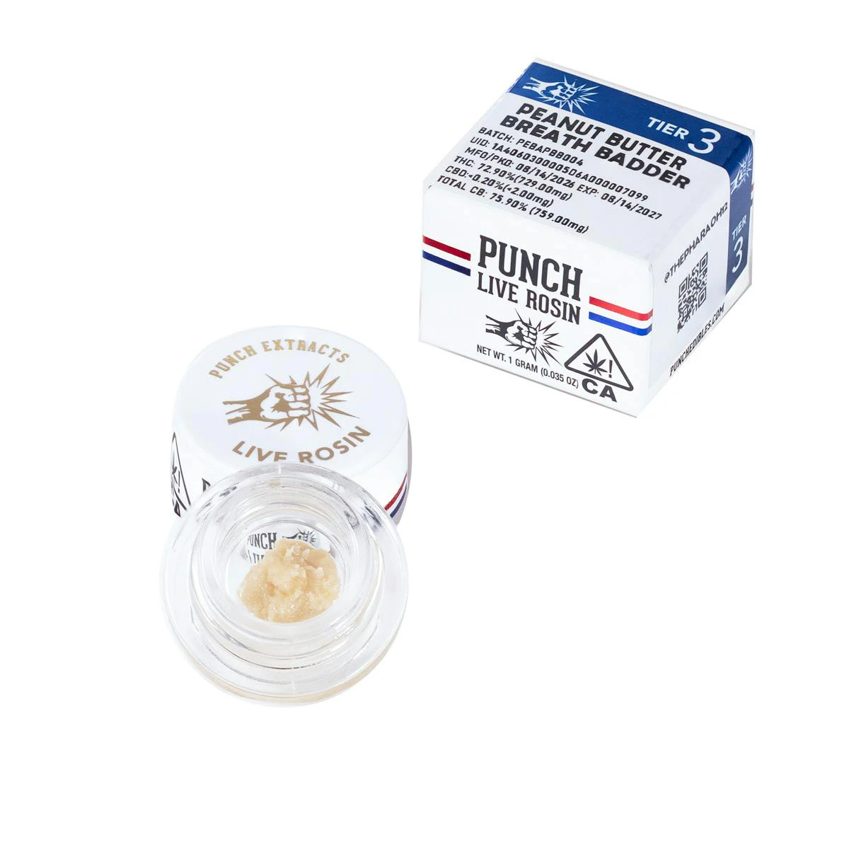 Punch Extracts - Punch Extracts T3 Live Rosin 1g Peanut Butter Breath Main Image