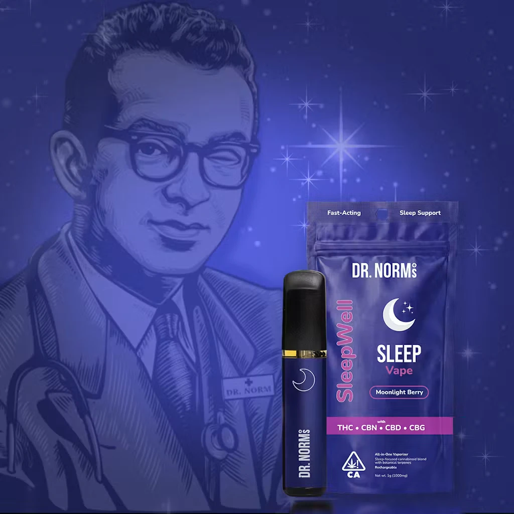 Dr. Norm's - [Dr. Norms] AIO - 1g - SleepWell: Moonlight Berry 5:2:1:1 (THC:CBN:CBD:CBG) Main Image