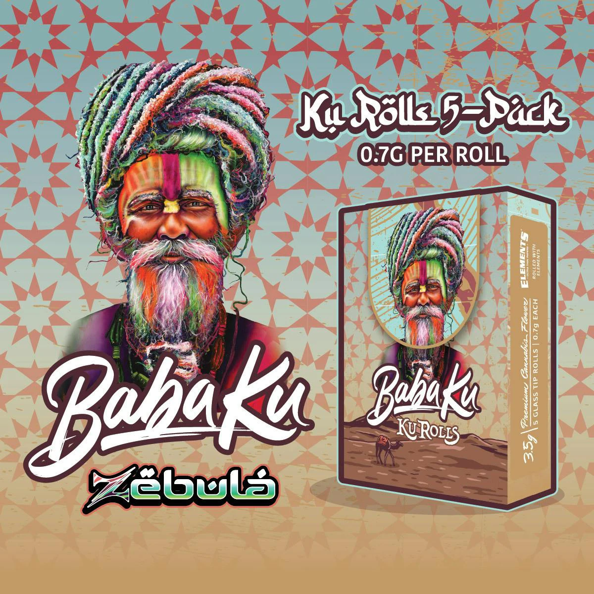 Baba Ku - Baba Ku - Preroll - Zebula - 3.5g - 5 Pack Main Image