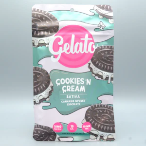 GELATO - Cookies N' Cream 100mg Chocolate Bar - Gelato