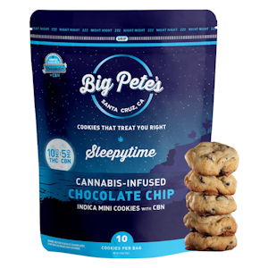 Big Pete's - 2:1 THC:CBN Chocolate Chip 150mg 10 Pack Mini Cookies - Big Pete's