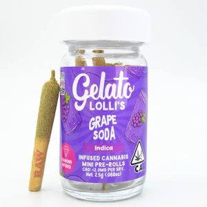 GELATO - Grape Soda Lollis 3g 5pk Infused Pre-rolls - Gelato