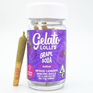GELATO - Grape Soda Lollis 3g 5 Pack Infused Pre-Rolls - Gelato