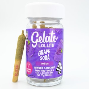 Gelato - Grape Soda Lollis 3g 5 Pack Infused Pre-Rolls - Gelato