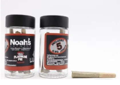 Noahs Premium BOGO - Noah's Premium BOGO Infused 5pk Prerolls 5g Platinum Pie