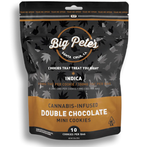 Big Pete's - Double Chocolate Chip 10pk Indica 100mg - Big Pete's