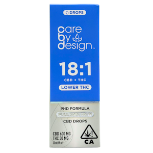 CARE BY DESIGN - Care By Design - 18:1 - Full Spectrum CBD Drops - Tincture - 30ml