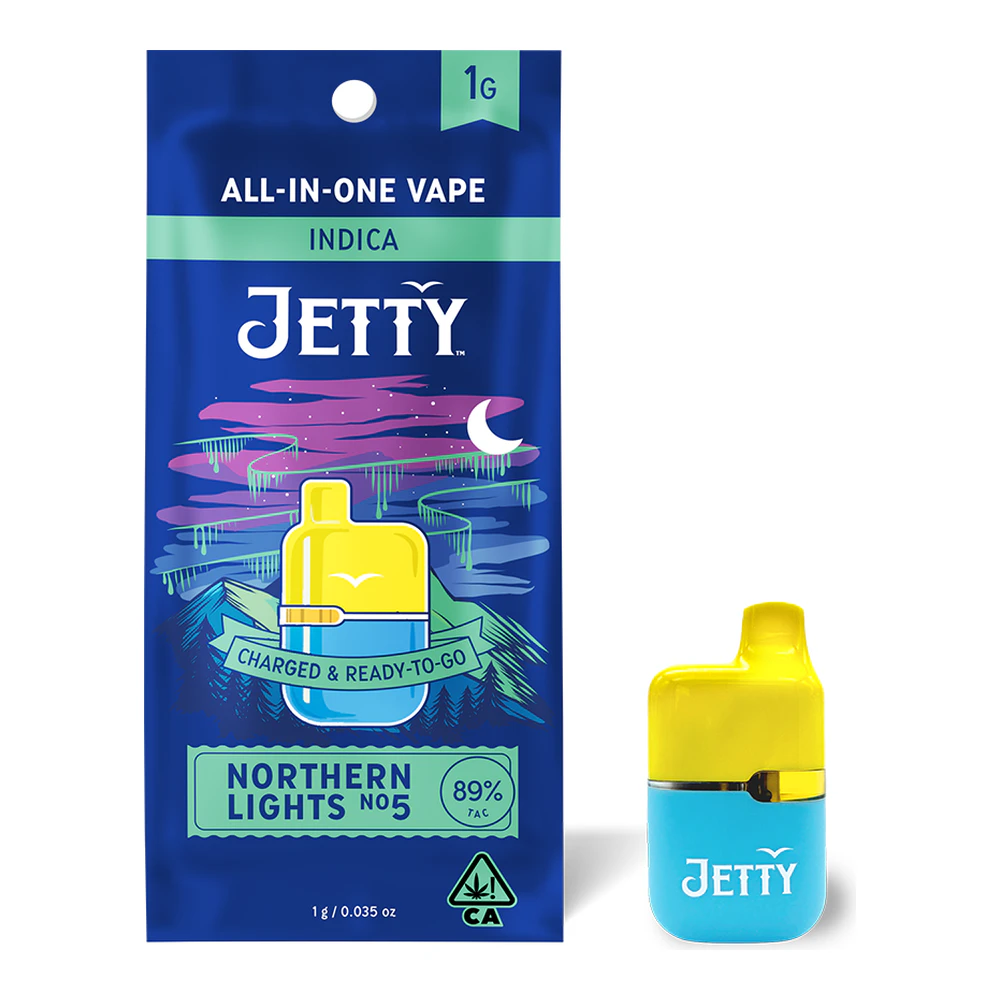 Jetty Extracts - Jetty Extracts | Northern Lights #5 | Gold All-In-One Vape | 1g Main Image